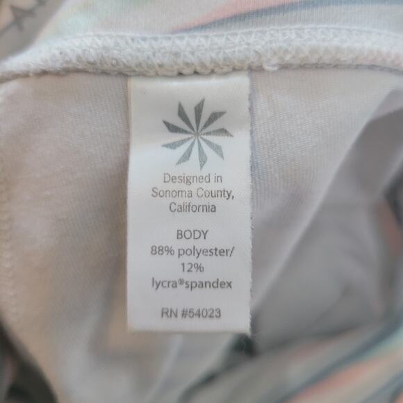 Athleta S Prism High-Rise Chaturanga Capri Leggings Multi-Color Stripe Athletic - Picture 8 of 9